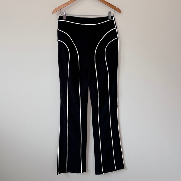 I.AM.GIA Reflective High Waisted Trim Knee Cut Out Black Tall Pants (M) - Picture 7 of 9